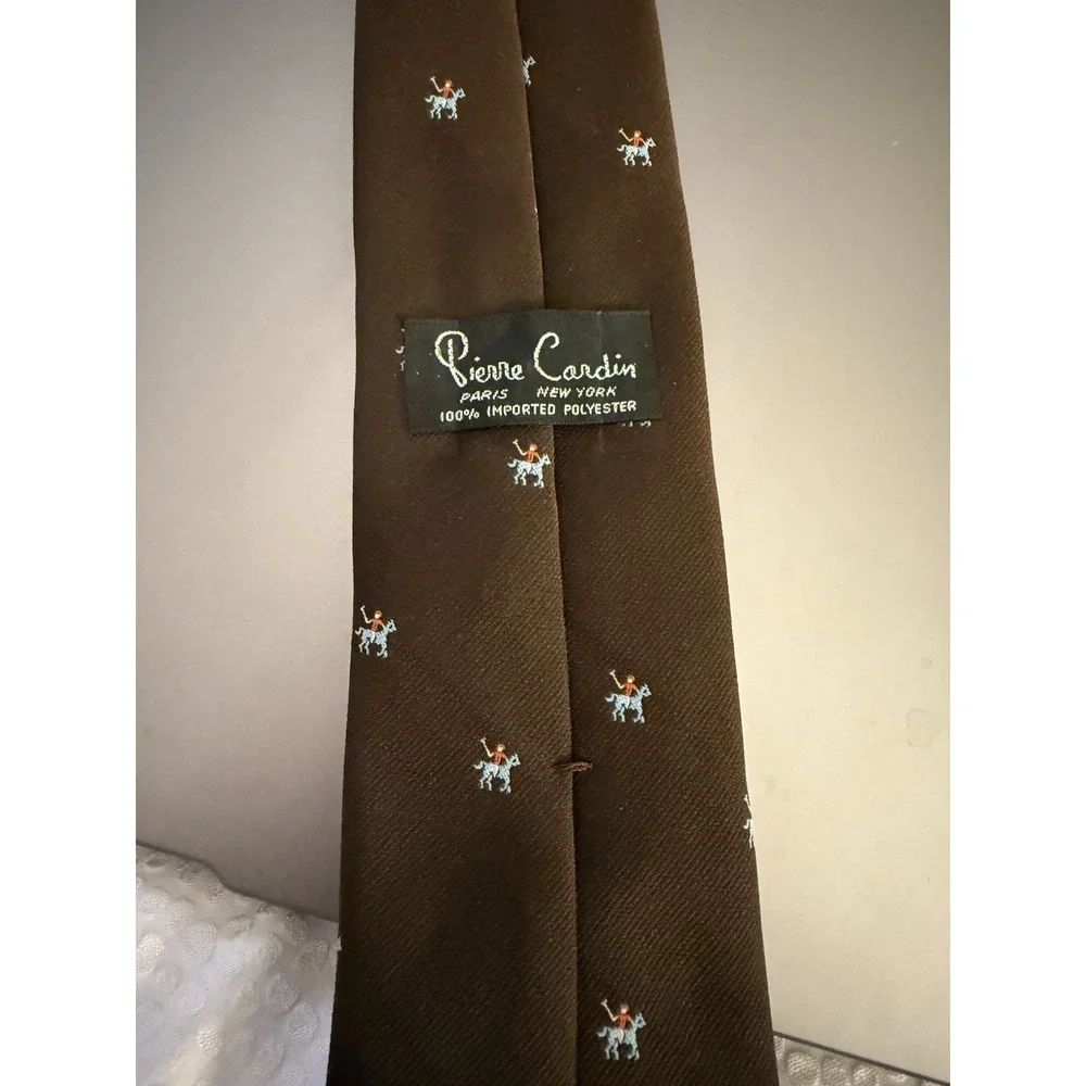 Pierre Cardin Tie  100% Imported Polyester‎ Vintage Polo Tie 3